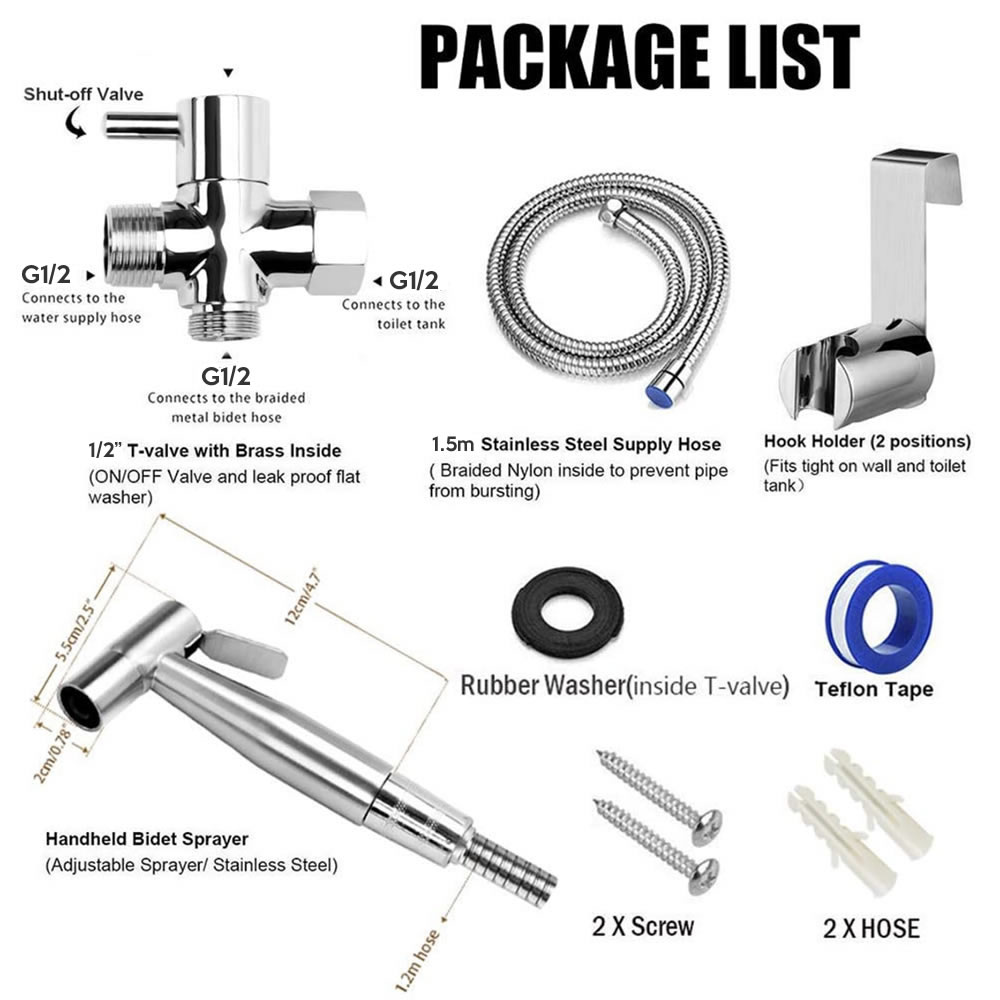 Hand Held Bidet Spray Kit