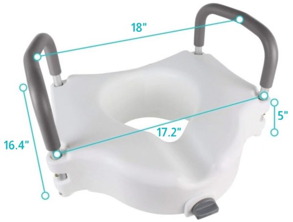 elevated toilet seat with handles online sale